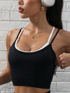 ZASUWA Female Contrast Color Cross Back Tank