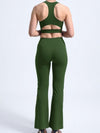 ZASUWA Female Sexy Hollow Out Push-up Flare Tracksuit