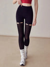 ZASUWA Female Super Sexy Mesh Cutout Hip-lift Leggings
