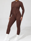 ZASUWA Female Sexy Backless Zipper Scrunch Bum Jumpsuit