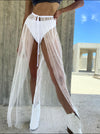 ZASUWA Female Sexy Shiny Mesh Without Bikini Set Cover Up