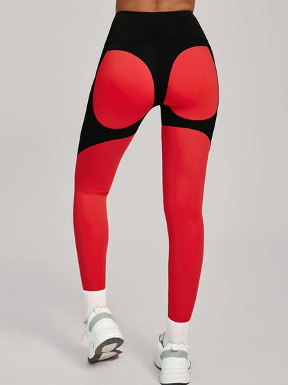 Contrast Color Push Up Yoga Leggings