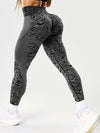 ZASUWA Female Sexy Faux Leather Leopard Print Leggings