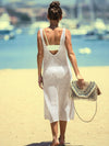 ZASUWA Female Sexy Fishnet Split Swimwear Without Bikini Set Cover-up Dress