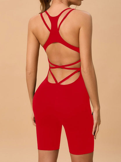 Cross Back Short Romper