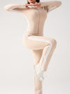 ZASUWA Female Contrast Color Stripes Zipper High-rise Flare Tracksuit