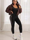ZASUWA Female Sexy Fishnet Cross Back Jumpsuit