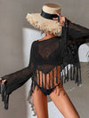 ZASUWA Female Sexy Fishnet Without Bikini Set Swimwear Cover-up