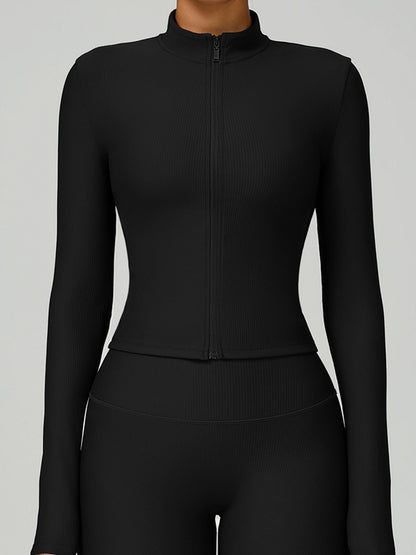 Ribbed High-rise Leggings