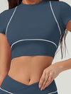 ZASUWA Female Stripes Cropped Short Sleeves