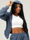 ZASUWA Female Zipper Pocket With Hat Jacket