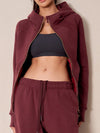 ZASUWA Female Pocket Zipper With Hat Jacket