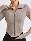 ZASUWA Female Basic Zipper Lapel Collar Jacket