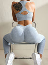 ZASUWA Female Denim Deep V Back Tracksuit