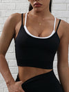 ZASUWA Female Contrast Color Cross Back Tank