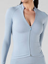 ZASUWA Female Basic Zipper Stand Collar Jacket