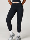 ZASUWA Female Contrast Color Stripe High-rise Flare Leggings