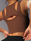 ZASUWA Female Sexy Hollow Out Ribbed Quick Dry Tank