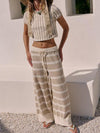 ZASUWA Female Sexy Contrast Color Stripes 2-Pieces Cover-up Without Bikini