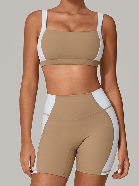 ZASUWA Female Contrast Color Short Tracksuit