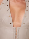 ZASUWA Female Faux Leather Corset Tank