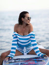 ZASUWA Female Sexy Fishnet Stripes Cover-up 2-Pieces Without Bikini