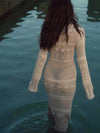 ZASUWA Female Sexy Fishnet Swimwear Without Bikini Set Cover-up Dress