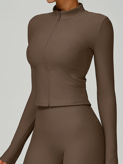 Ribbed High-rise Leggings