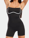 ZASUWA Female Contrast Color Stripes Short Romper