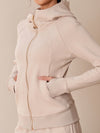 ZASUWA Female Pocket Zipper With Hat Jacket
