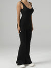 ZASUWA Female Backless Split Flare Jumpsuit