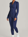 ZASUWA Female Sexy Zipper Stitch Performance Jumpsuit