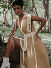 ZASUWA Female Sexy Cross Back Without Bikini Set Cover-up Dress