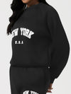 ZASUWA Feamle Letters Print  Fleece Hoodie