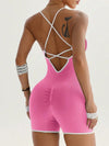ZASUWA Female Contrast Color Cross Back Jumpsuit