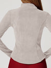 ZASUWA Female Pocket Zipper Fleece Jacket