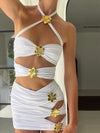 ZASUWA Female Unique Flower Hollow Out 2-Pieces Swimwear