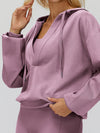 ZASUWA Feamle V Collar Fleece Hoodie
