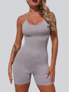 ZASUWA Female Faux Denim Scrunch Bum Romper