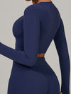 ZASUWA Female Gather-breasts Thumbhole Long Sleeves