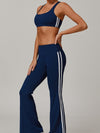 ZASUWA Female Contrast Color Stripes High-rise Leggings