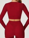 ZASUWA Female Round Collar Cropped Long Sleeves