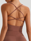 ZASUWA Female Cross Back U Collar Tank