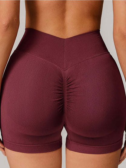 Sexy Deep V Back Scrunch Bum Shorts