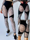 🖤ZASUWA Female Sheer Mesh Leopard  Push Up Leggings