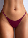 ZASUWA Female Metal Animal Print T-back Underwear