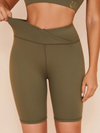 ZASUWA Female Pockets Spandex Gym Booty Cargo Shorts