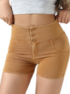 ZASUWA Female Pocket Denim High-rise Hip-lift Shorts