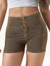 ZASUWA Female Pocket Denim High-rise Hip-lift Shorts