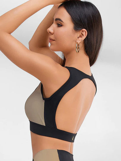 Contrast Color Backless Tracksuit